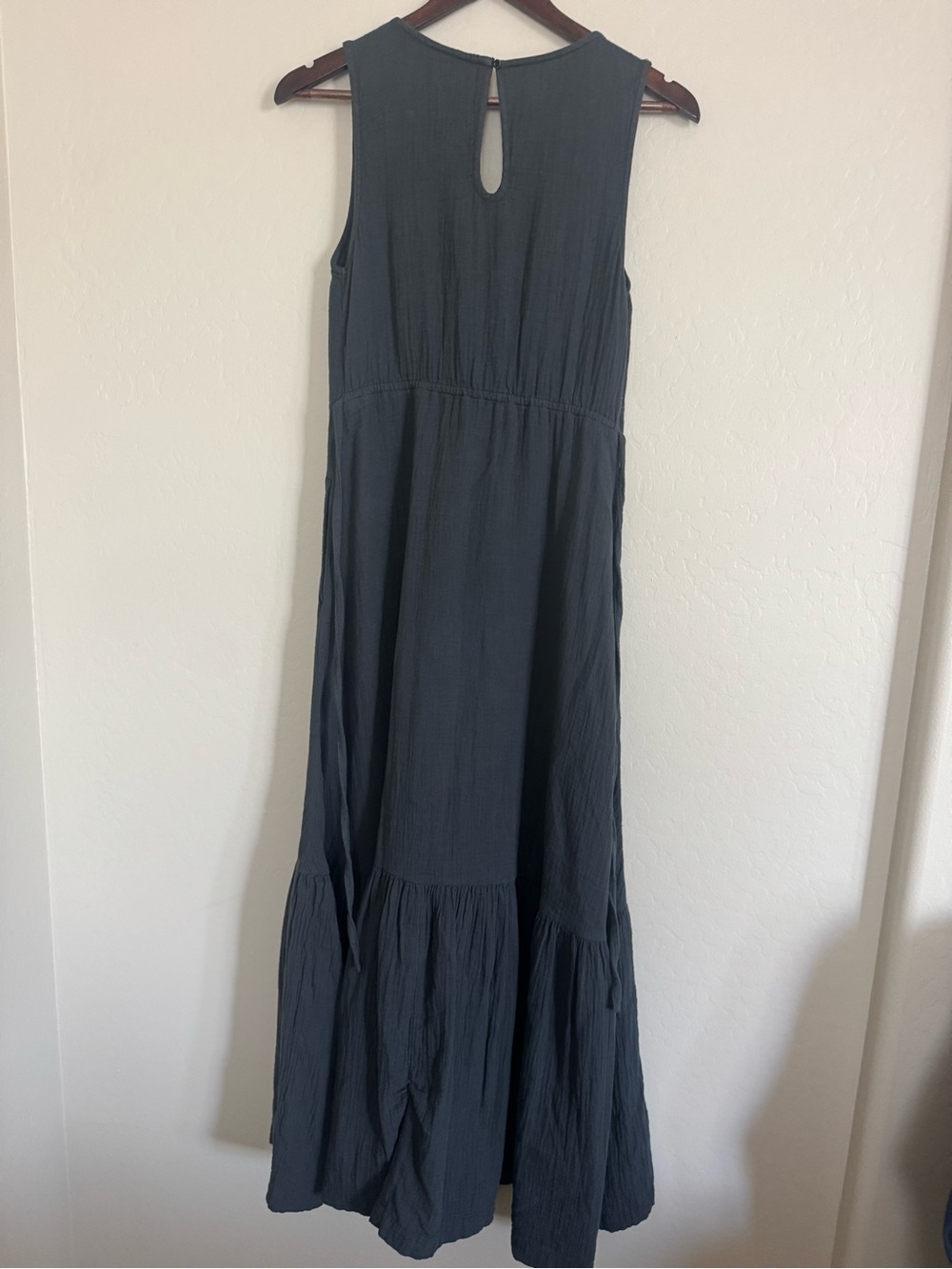 PACT Organic Cotton Double Gauze Beach To Brunch Dress BLACK XXS - Picture 8 of 13